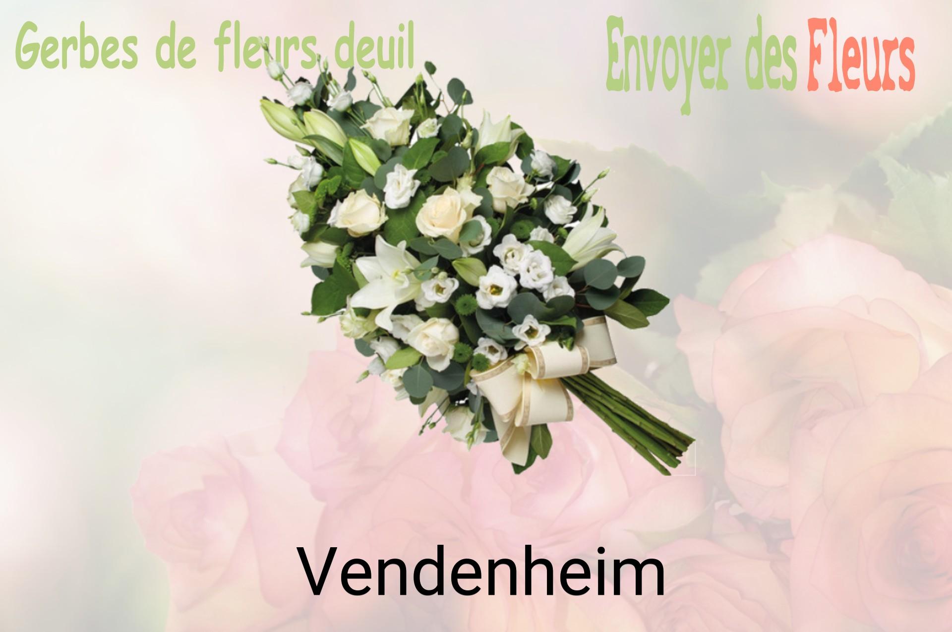 Gerbe de fleurs de deuil livrée à Vendenheim
